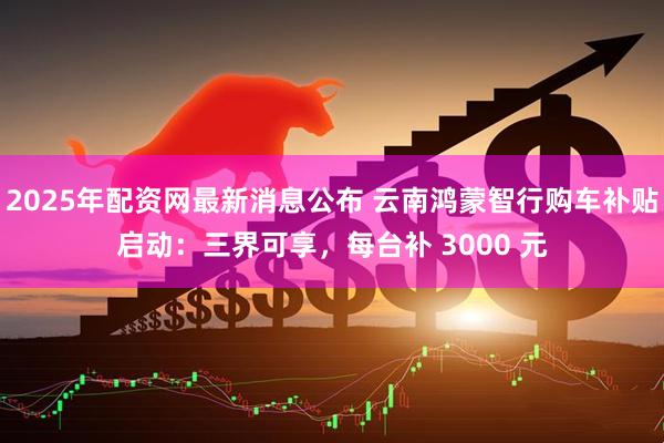 2025年配资网最新消息公布 云南鸿蒙智行购车补贴启动：三界可享，每台补 3000 元